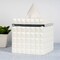 Tissue Box | Resin Square & White Finish Tissue Holder | Bathroom & Countertops